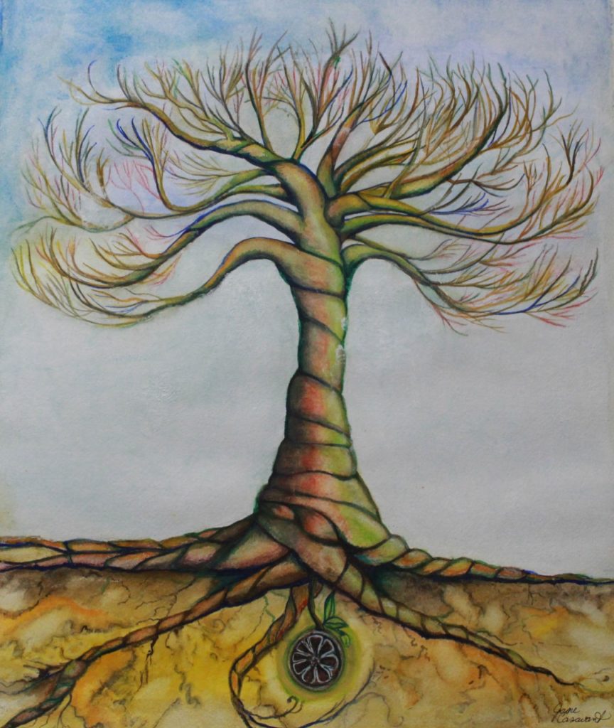 Dormant Seed Tree 14.5x17 Watercolour