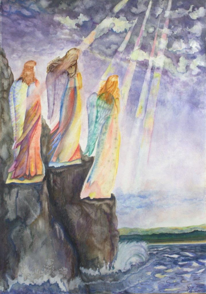 Three Angels 18.5 x 26.5 Watercolour on Paper
