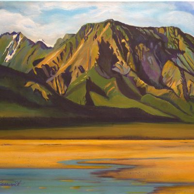 Kluane Park Mountains Yukon 16x20 Acrylic on Canvas $275
